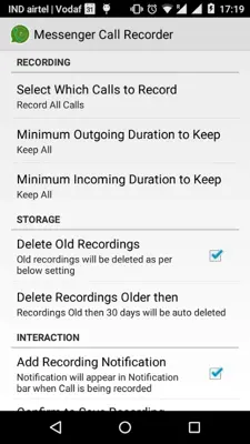 Messenger Call Recorder android App screenshot 1